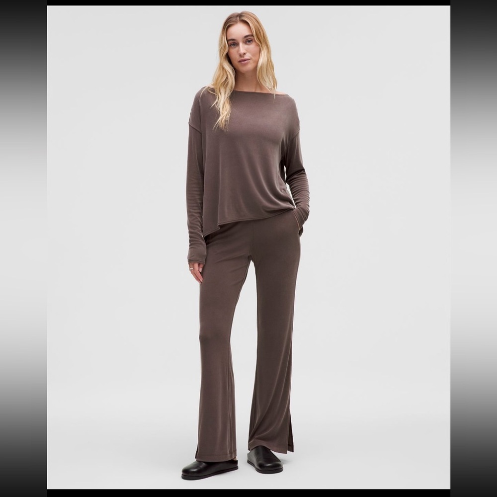 Lululemon Drapey softstreme flared pant brown size XL